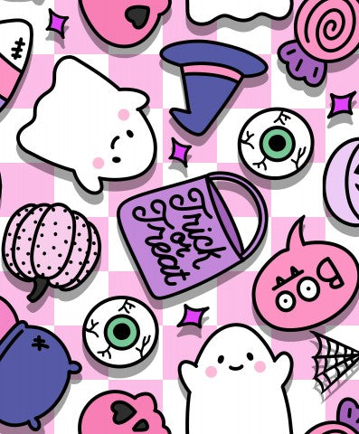  Moda di Halloween per bambine: tela di cotone rosa acceso, ideale per realizzare articoli da cucito a forma di zucca fantasma: personalizza la tua creatività!