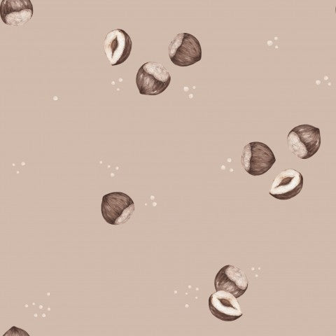 Musselin Haselnüsse nackt 15x15cm
