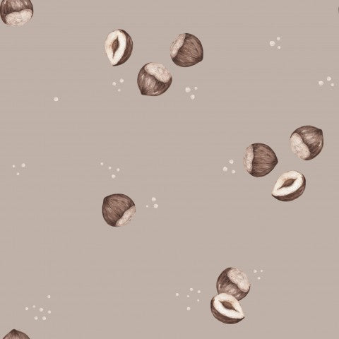 Musselin Haselnüsse Taupe 15x15cm