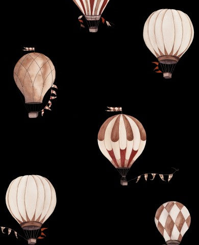 Wasserdichter Stoff Heißluftballons Schwarz