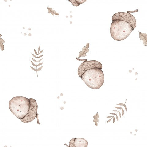 Musselin Herbst Minimal 20x20cm weiß