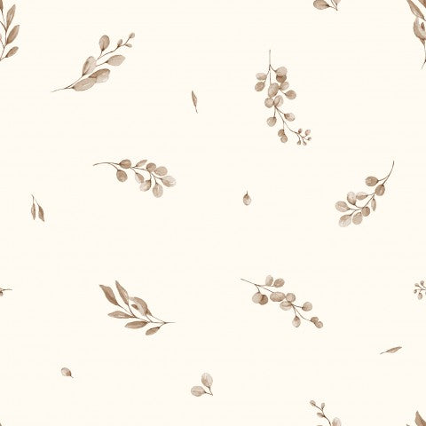 Wasserdichter Stoff Herbstblätter 20x20cm Creme