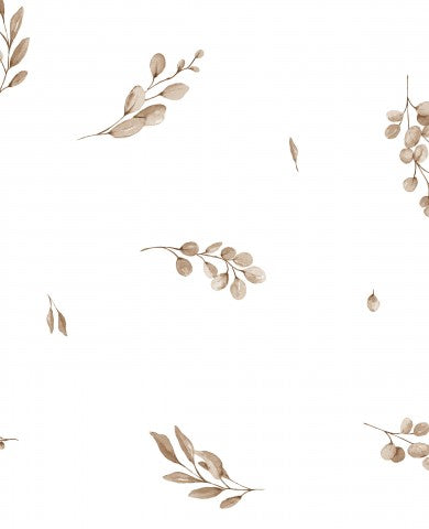 Jersey Autumn Leaves 30x30cm White