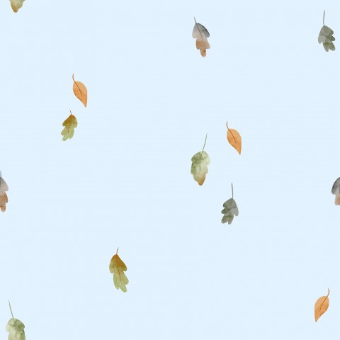 Jersey Autumn Leaves Duck Egg 15x15