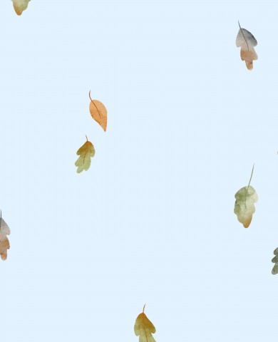 Jersey Autumn Leaves Duck Egg 30x30