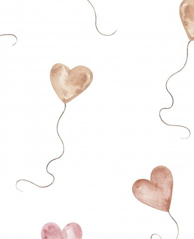 Jersey heart-shaped balloons white