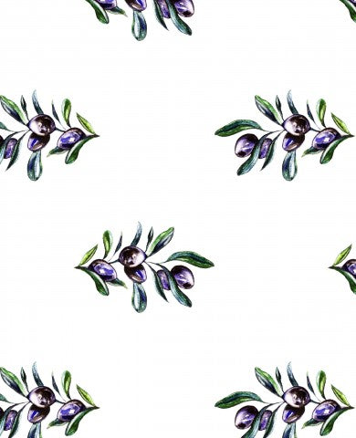 Jersey Horizontal Watercolor Olive Branches