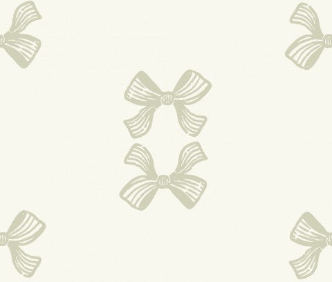 Waterproof fabric with a bow pattern on a white background