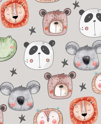  Tessuto impermeabile con simpatici animali dei cartoni animati