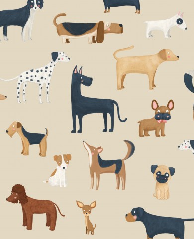 Jersey dogs in beige