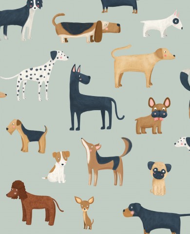 Jersey dogs in green