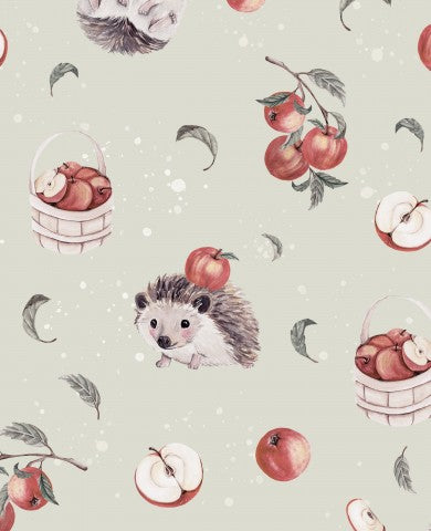 Jersey hedgehog with green apples