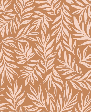 Muslin Inky Leaves on Brown