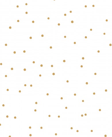 Jersey irregular dots mustard on white