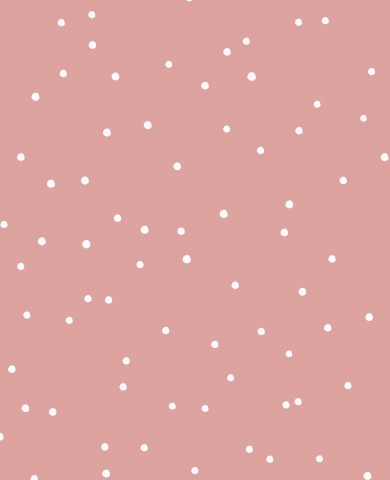 Musselin irregular dots rose pink