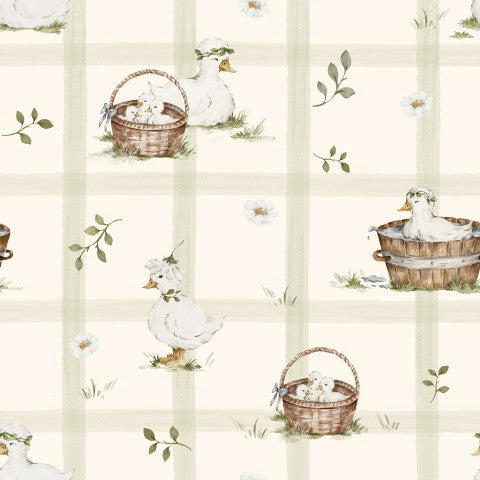 French Terry ducks and baskets