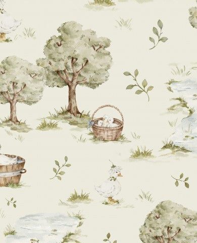 Tela di cotone Kaczuszki polana zieleń - Colori naturali di cotone, ideali per cucito e artigianato. Morbido tessuto di tela in varie tonalità di verde per decorare il tuo