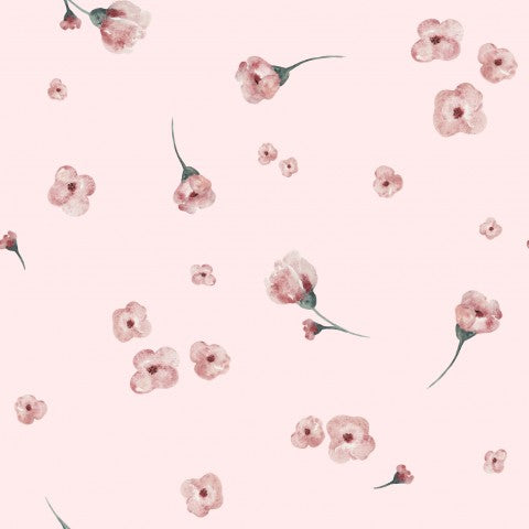 Jersey small flowers pink