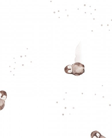 French Terry un groupe de pingouins sur fond blanc