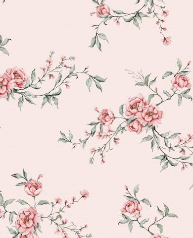 Jersey Kleine Rosen rosa groß