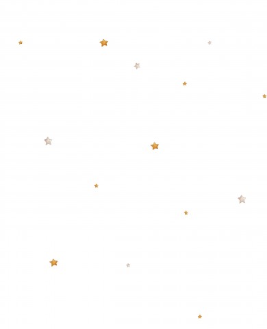 Musselin einen weißen Hintergrund mit goldenen Sternen darauf