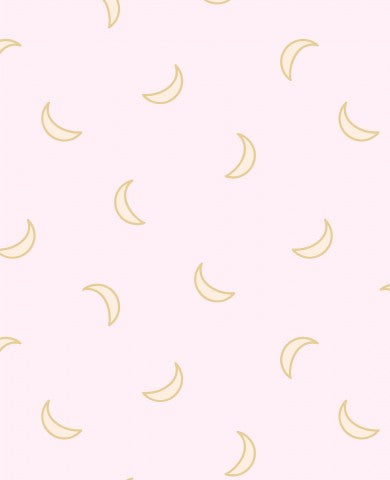 Jersey Little Sweet Moons on Pink