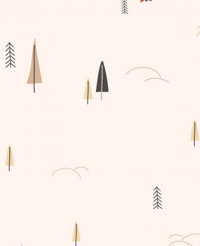 Nähende Baumwolle-Mischung Canvas Kleiner Wald - naturfarbenes Gewebe für tiefgrüne Hintergründe, 100% Baumwolle, ideal für Patchwork, Quilts und Dekorationen.