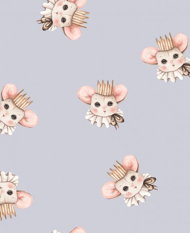 SoftShell a pattern of mice with crowns on their heads