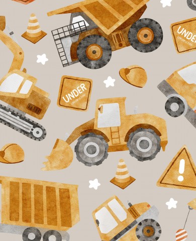  Veicoli da costruzione in cotone satinato – vettore stock