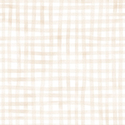  Tessuto impermeabile con sfondo a quadri bianchi e beige