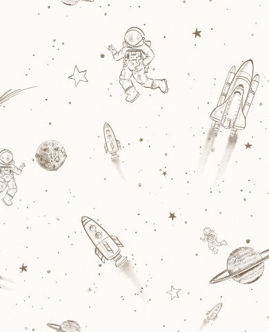 SoftShell the image of an astronaut wallpaper with rockets and stars