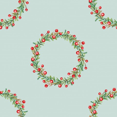Jersey wreath on mint