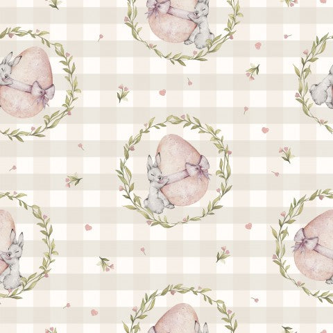 Muslin watercolor Easter bunnies