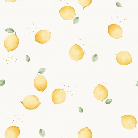 Canvas cotton lemons and leaves