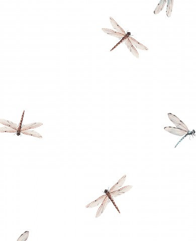 Muslin dragonfly butterfly white large