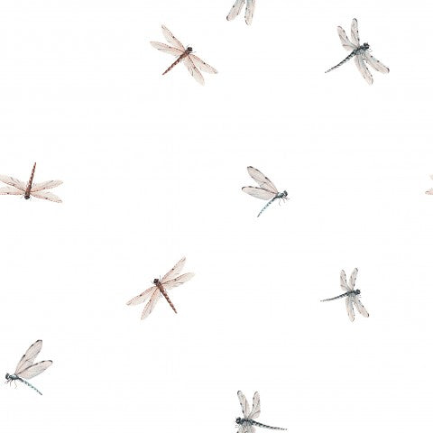 Muslin dragonfly butterfly white