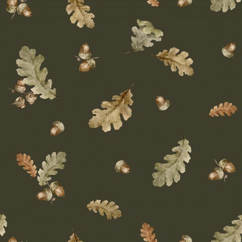 Waterproof fabric liście dębu zielń