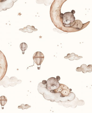 Musselin Little Dreamer Teddy 30x30cm ecru