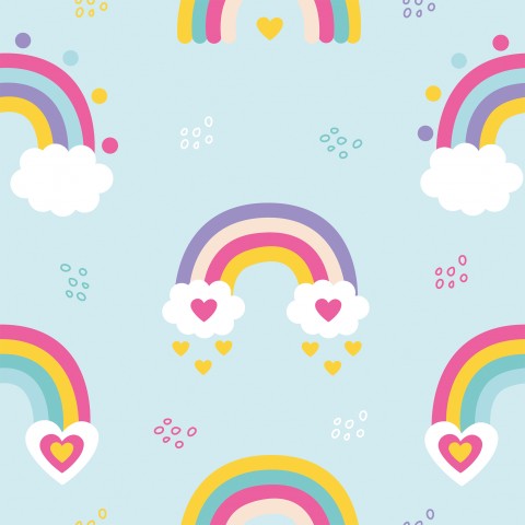 Muslin rainbows and hearts
