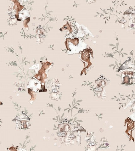 Jersey Magic Forest Sepia beige small