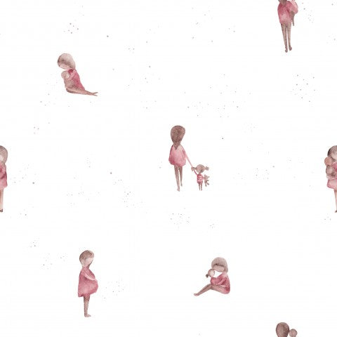  Mussola di un'illustrazione ad acquerello di donne incinte