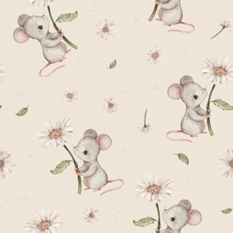 Jersey Mouse with Daisy Beige