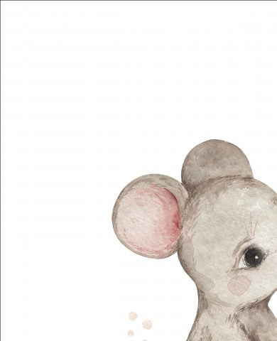 Jersey Mouse with Daisy Cushion 35x45 white