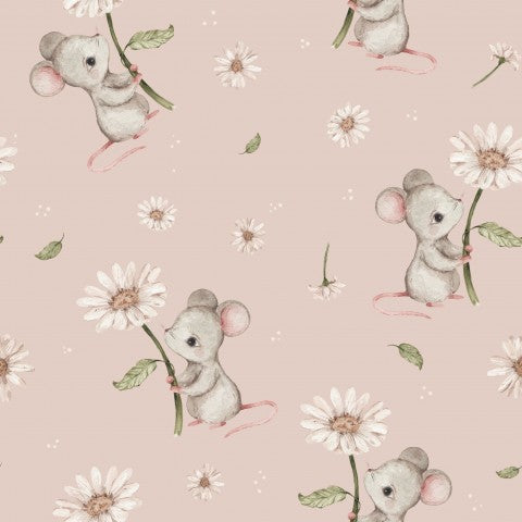 Jersey Mouse with Daisies Naked