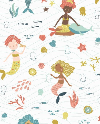Sirènes en satin de coton et autres créatures marines