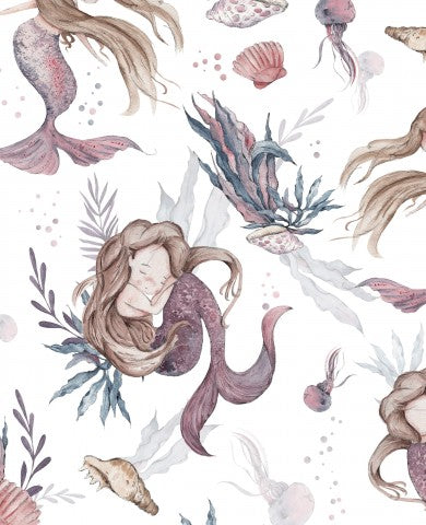  Sirene e creature marine in French Terry