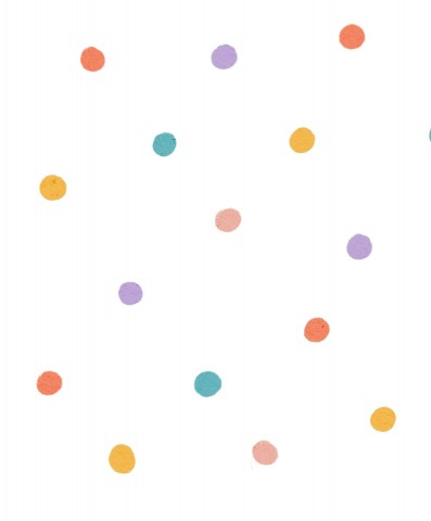 Jersey Multicolored Rainbow Spots on White
