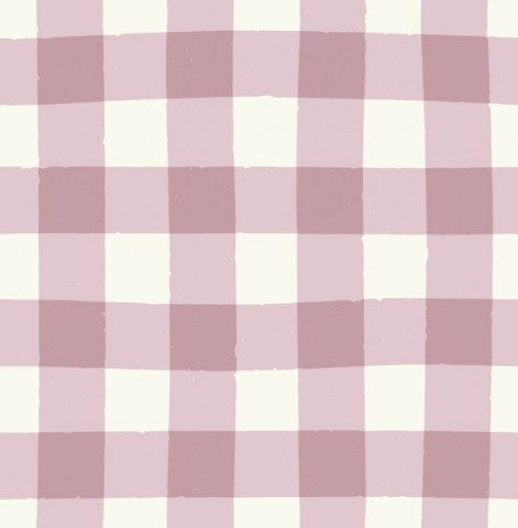 Jersey Mini Gingham Check in Spring Lilac