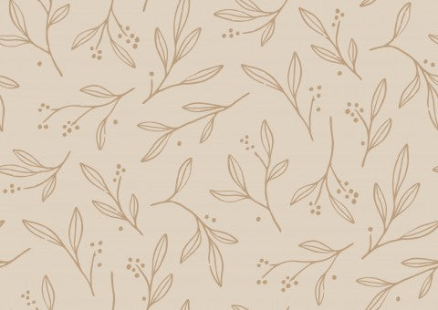 Wasserdichter Stoff Minimalistische Botanicals Braun