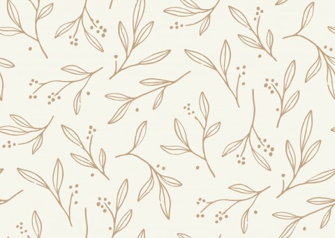 Wasserdichter Stoff Minimalistische Botanicals Hellbraun
